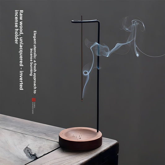 Solid Wood Incense Burner with Stand