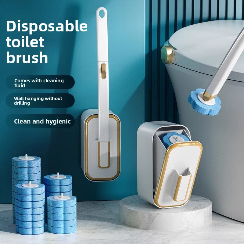 Disposable Toilet Brush with Replaceable Heads