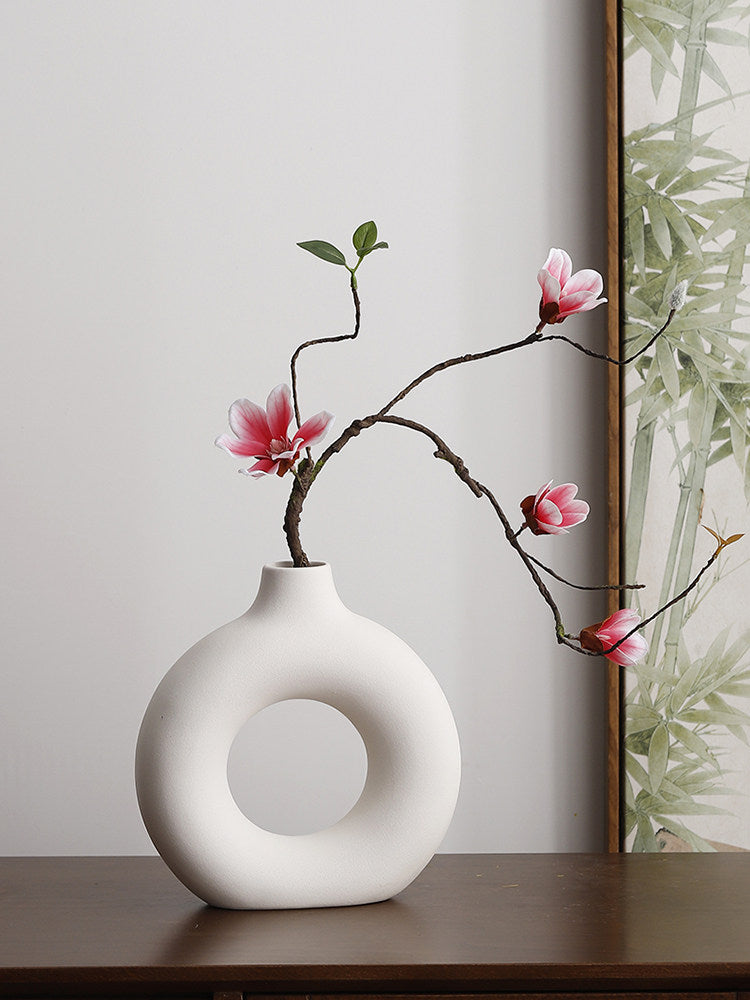 Geometric Ceramic Vase Set Modern Home Decor