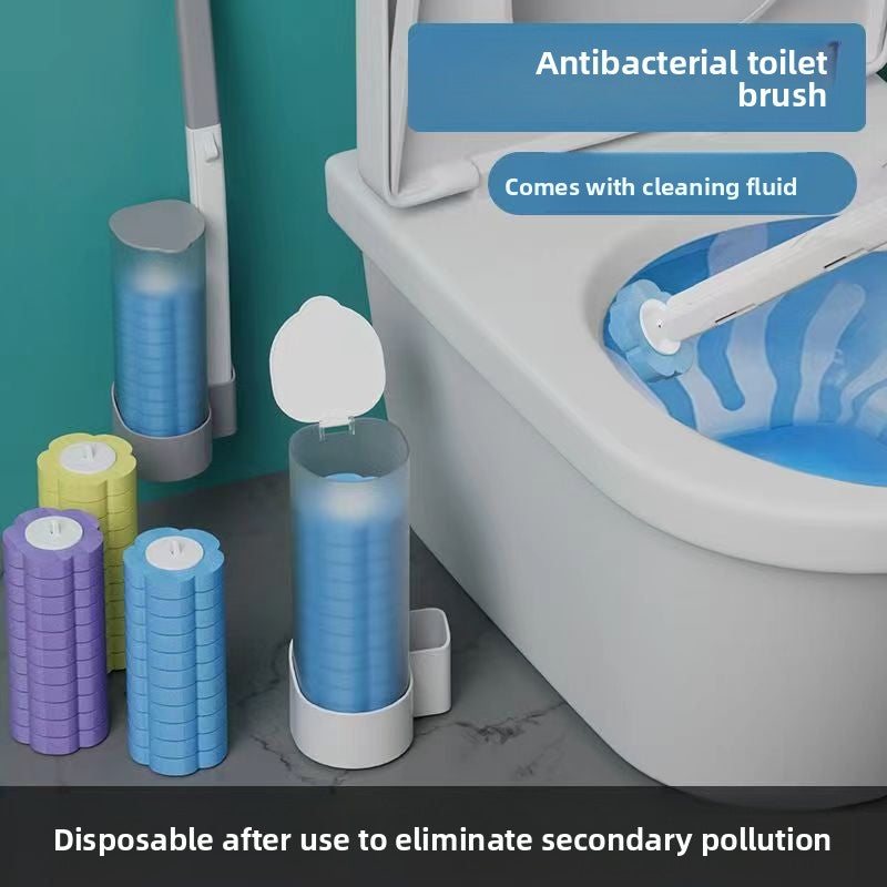 Disposable Toilet Brush with Replaceable Heads
