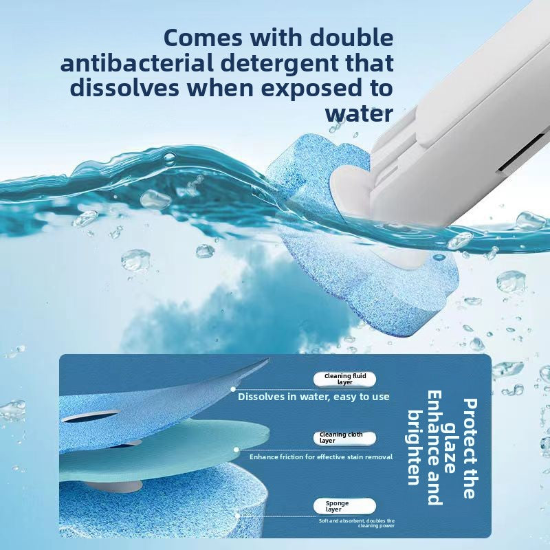 Disposable Toilet Brush with Replaceable Heads