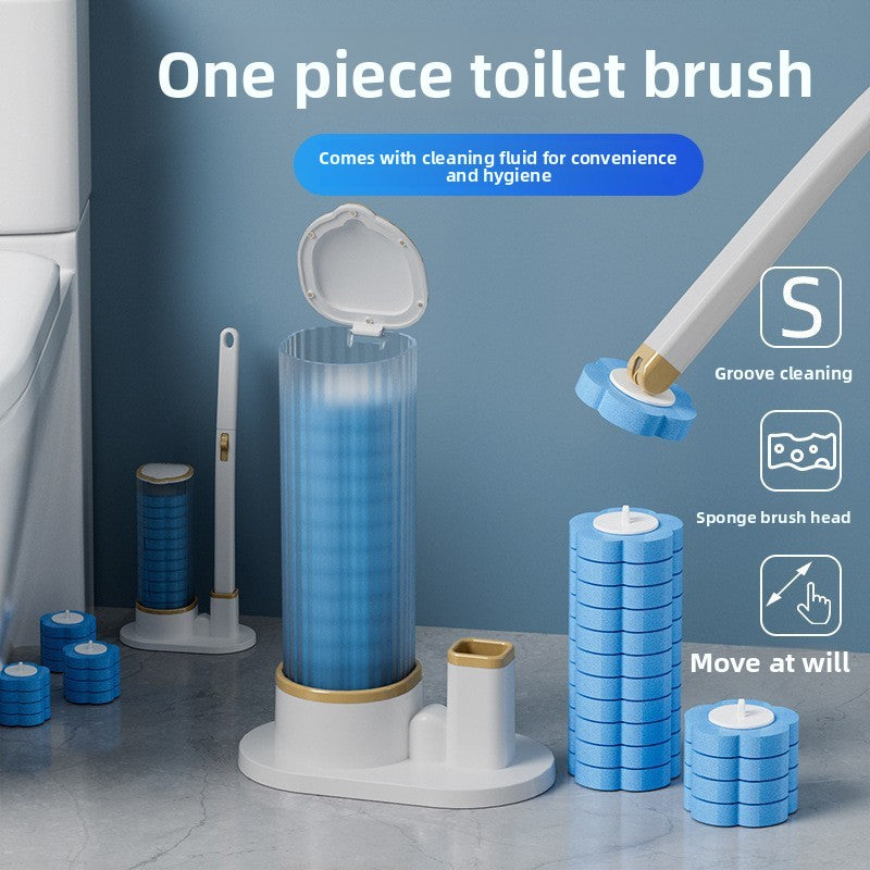Disposable Toilet Brush with Replaceable Heads